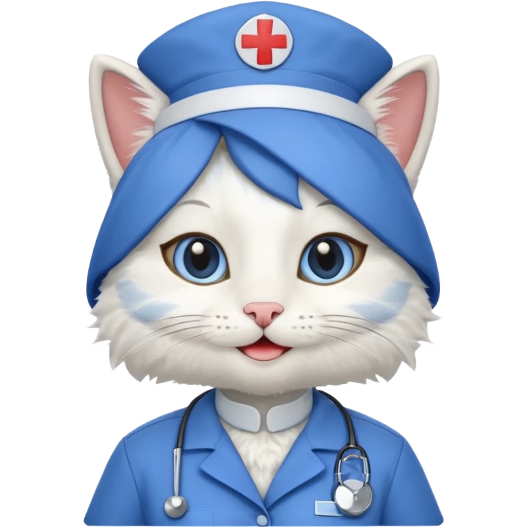 happy nurse cat emoji