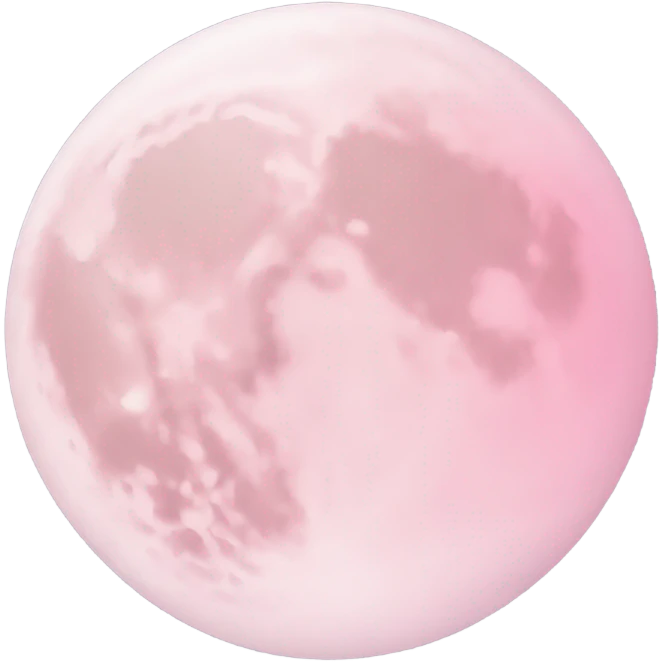pastel pink moon emoji