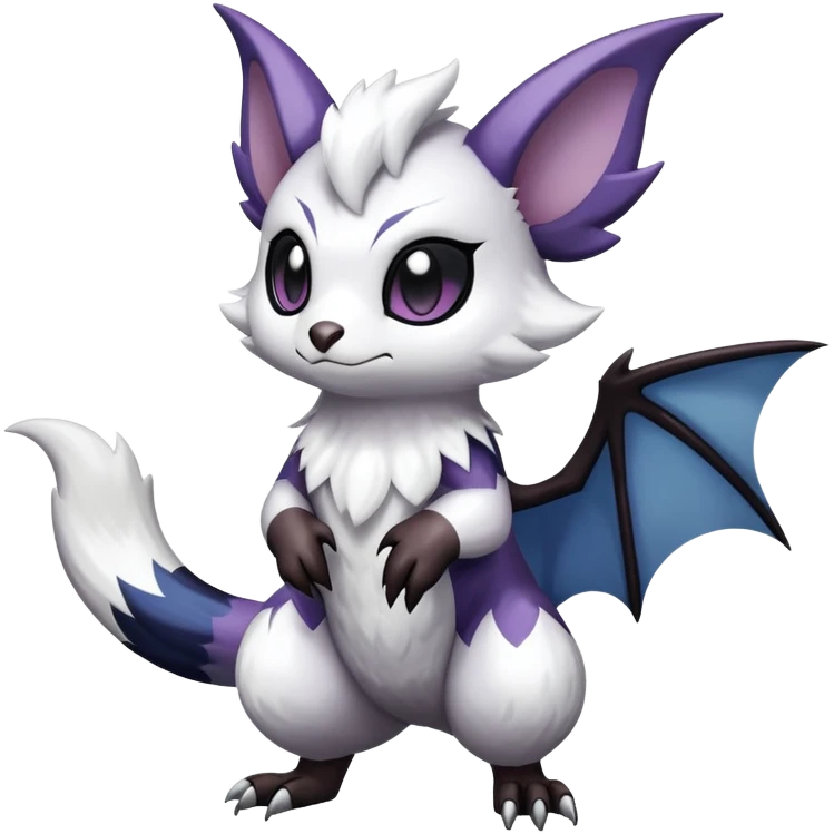 Shiny Furret-Absol-Noibat-Noivern-Hybrid (Full body) emoji