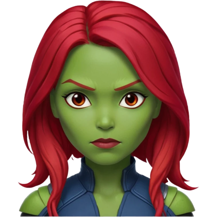 gamora from Guardians of the Galaxy movie , red hair emoji