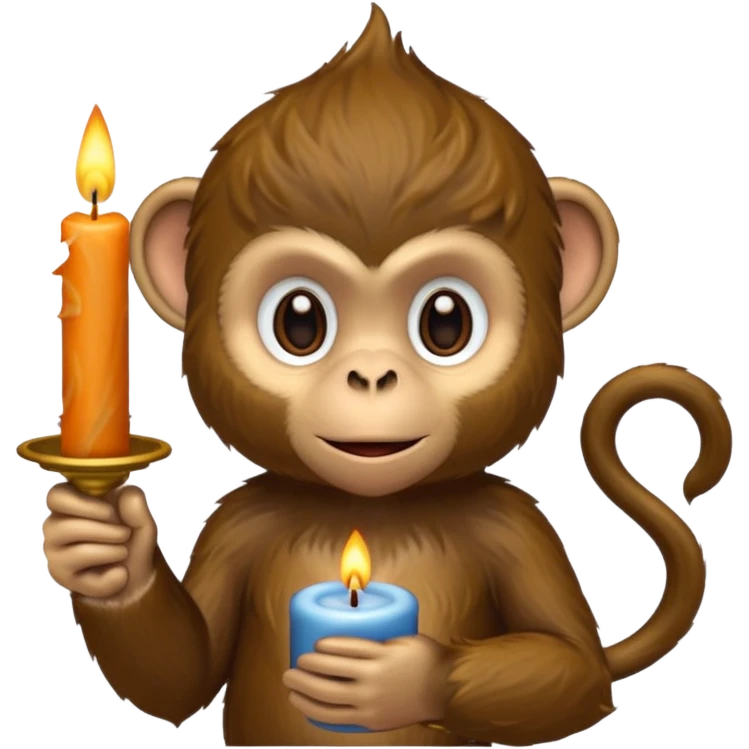 candle-holding monkey emoji