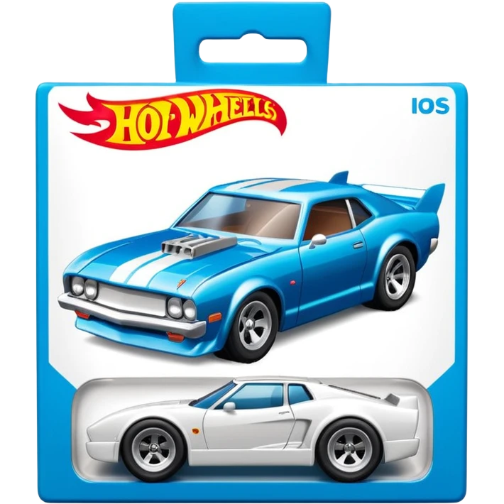 Машинка HotWheels белого цвета в классической упаковке HotWheels. emoji