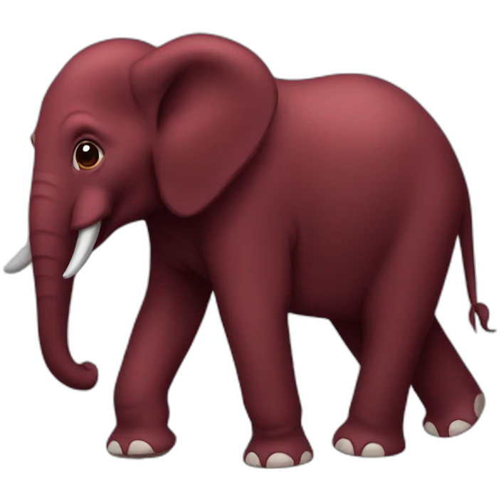 dark red elephant emoji