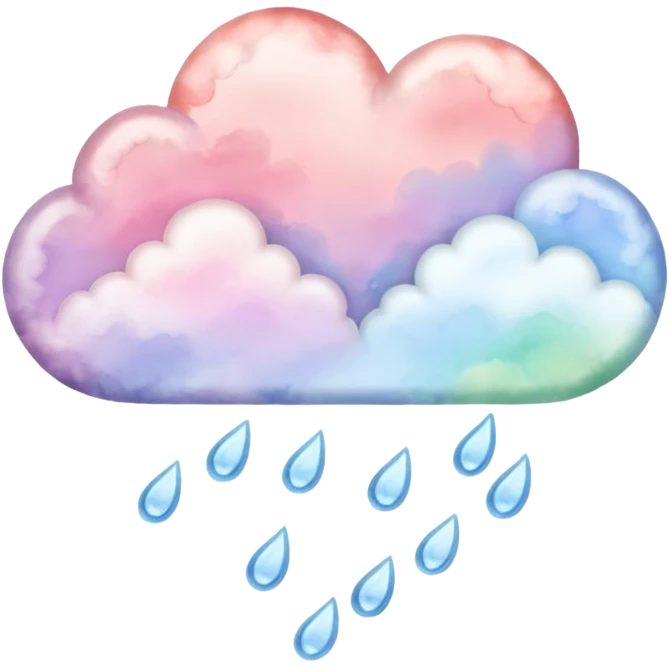 heart with spring raincloud emoji