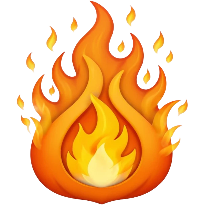 des flammes sans visage emoji