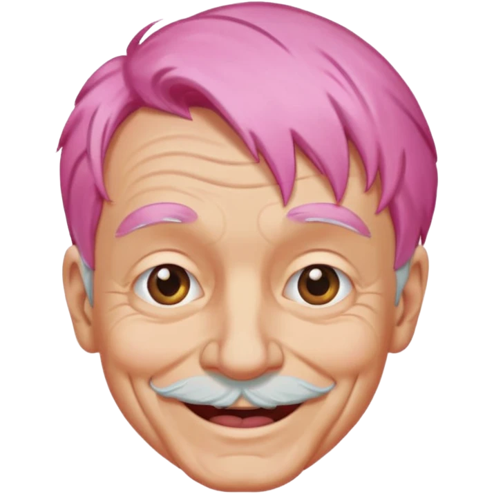 old pink haired man emoji