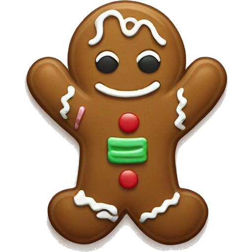 Gingerbread man and woman  emoji