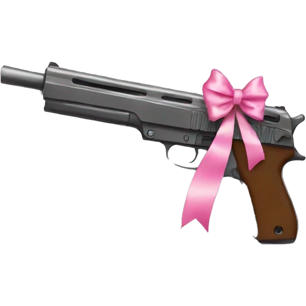 gun with pink bow  emoji