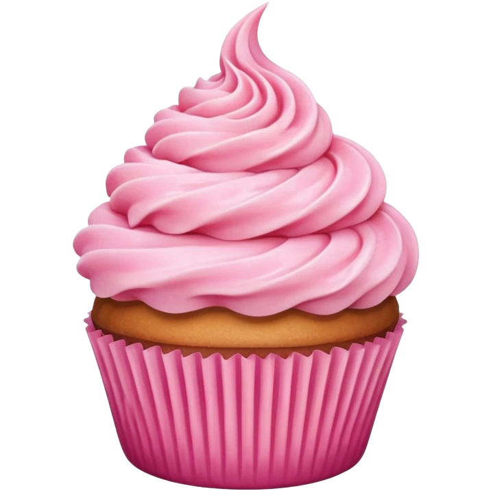 Cupcake with pink icing emoji
