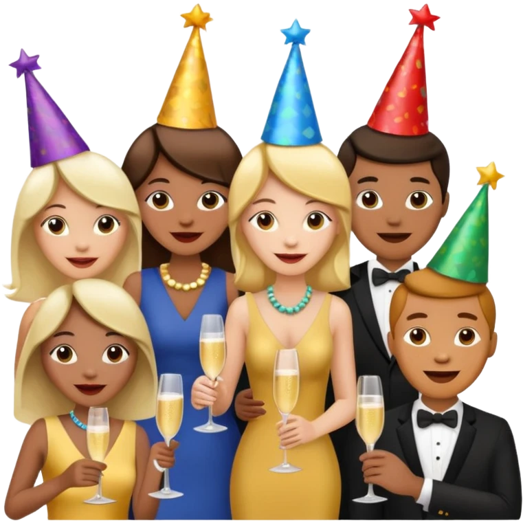 200 people eating at a family party emoji