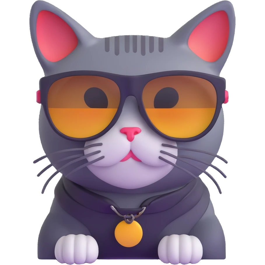 cat wearing sunglasses emoji