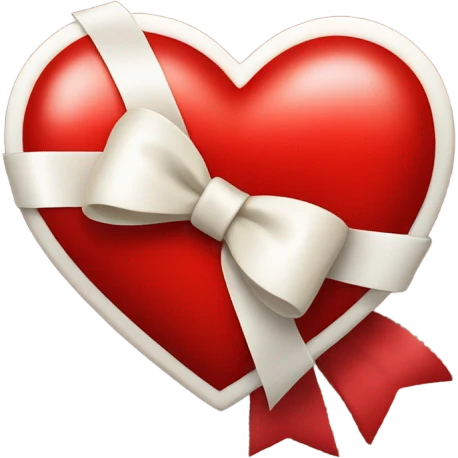 Red heart with bow emoji