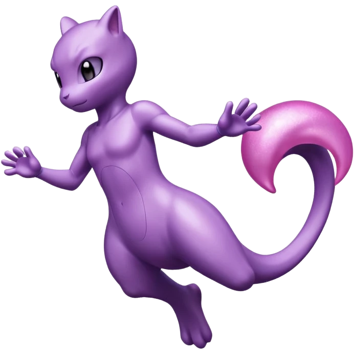 Pokemon legendary glitter purple and pink mewtwo emoji