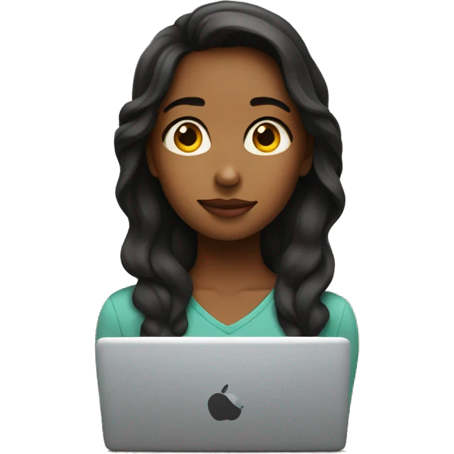 a girl  watching Netflix emoji