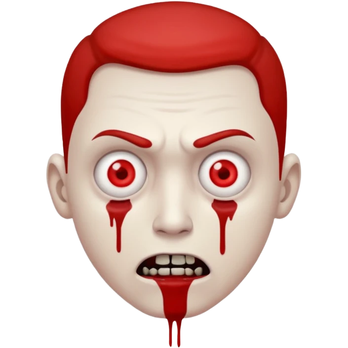 A realistic portrait of a man in horror, waist-length emoji