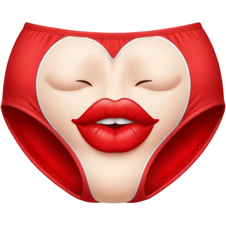lips kissing underwear emoji