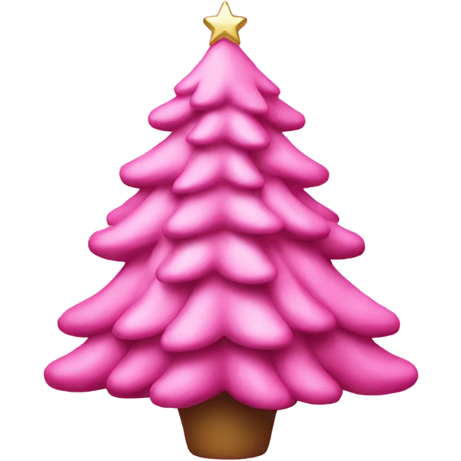 Pink Christmas tree  emoji