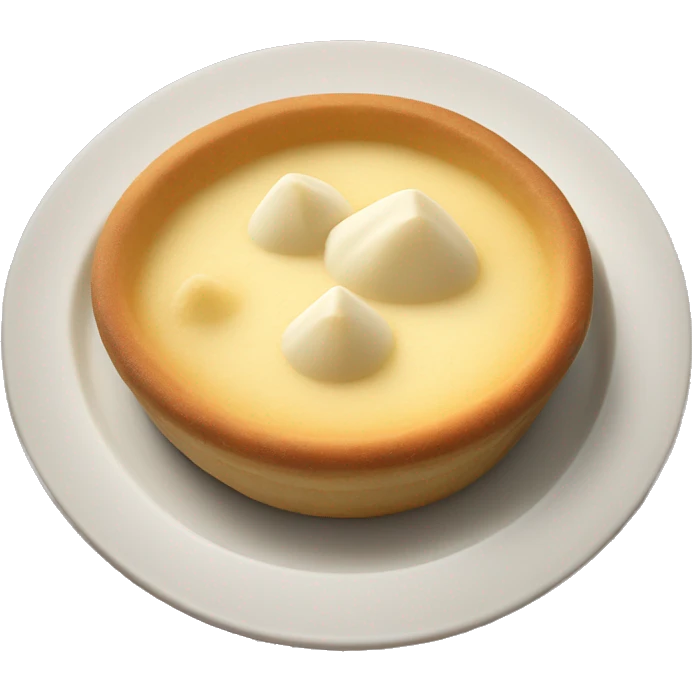 milk and semolina dessert called galaktoboureko in a plate emoji