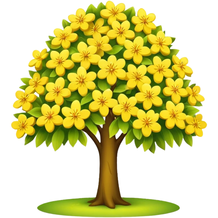 yellow blossom tree emoji
