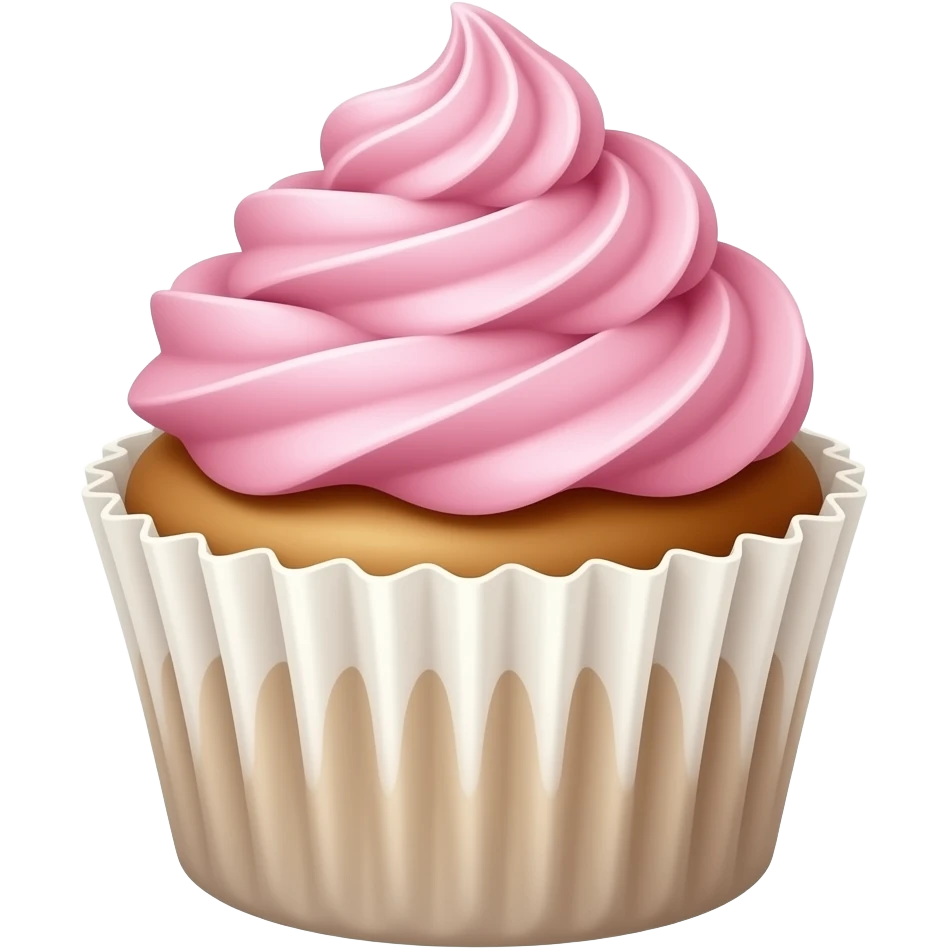 Cupcake with pink icing emoji