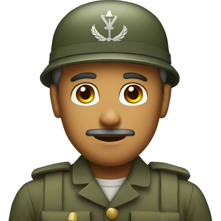 Military Man wearing  gas mast  emoji