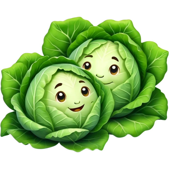 Chou qui fait un câlin à un autre chou emoji