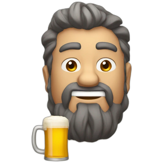 Bapoleon qui boit une biere emoji
