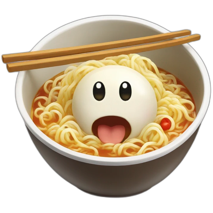 salaméche qui mange des ramen emoji