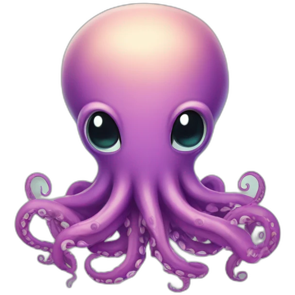 Cute kraken Holding a Sign in his tentacles emoji