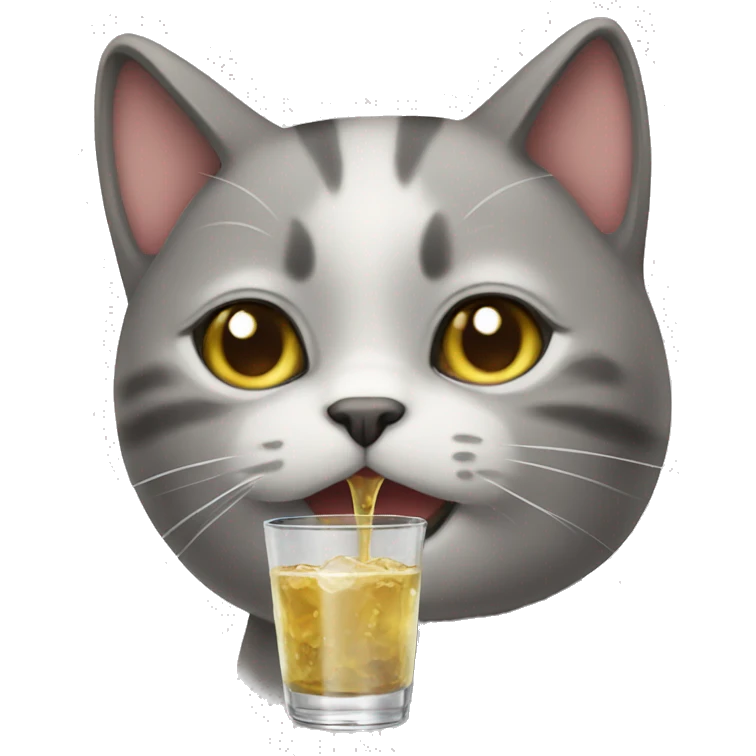 cat that drink alchool emoji