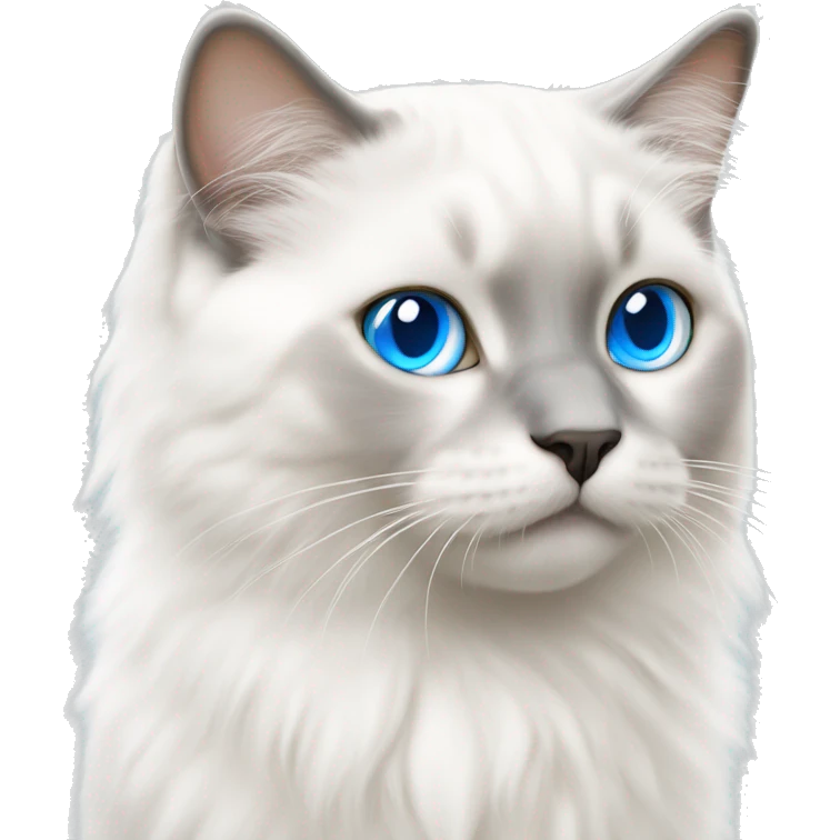 White Ragdoll cat whit blue eyes kitten walking  emoji