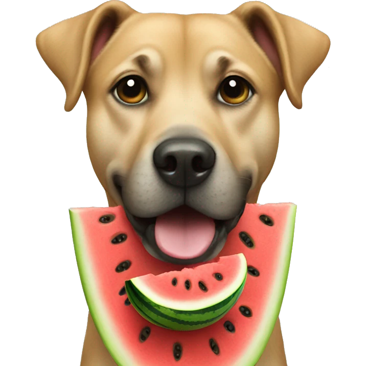 Dog watermelon  emoji