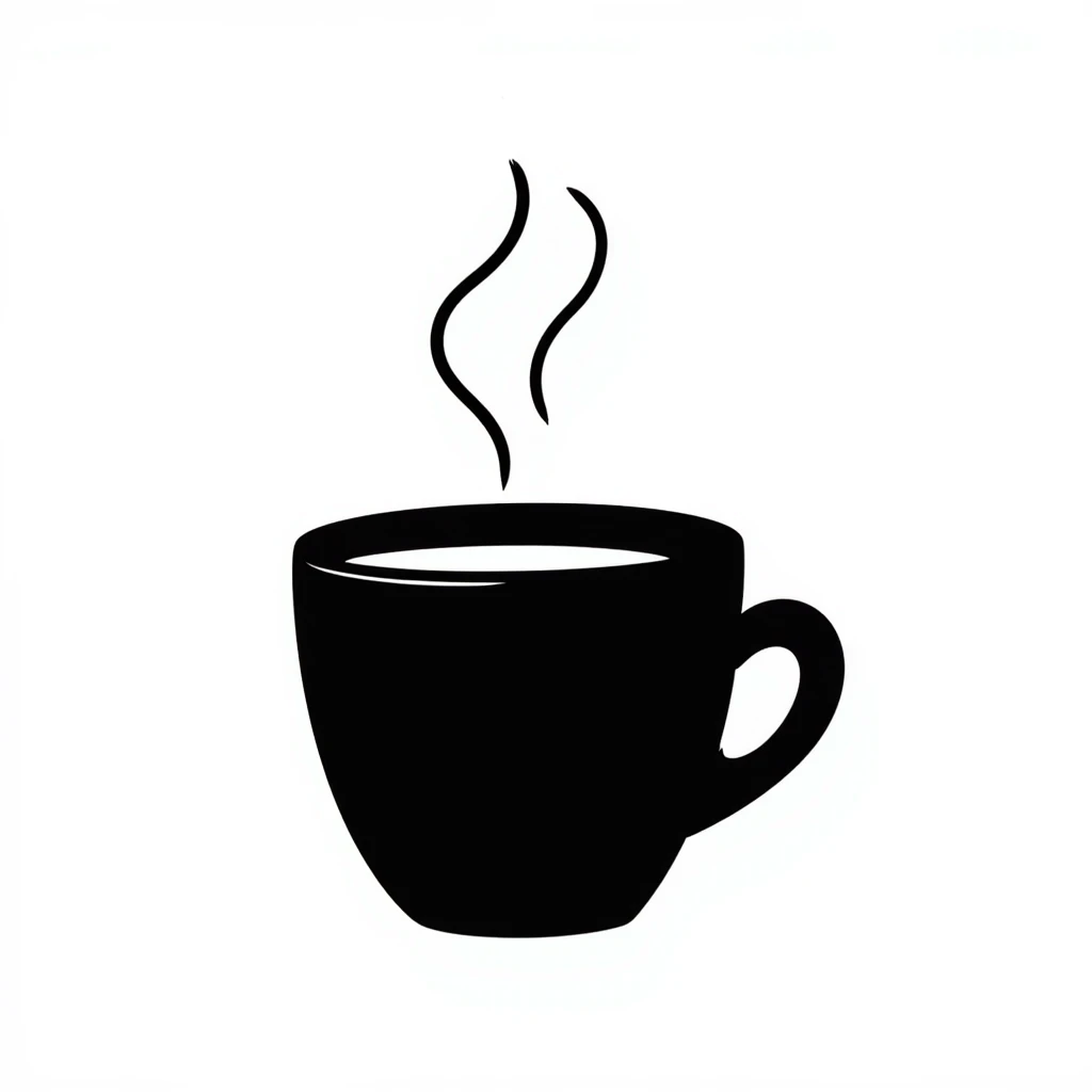 Coffee cup with steam emoji