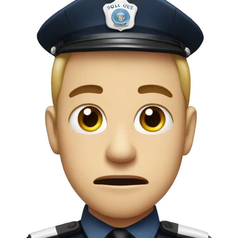 Police man crying emoji