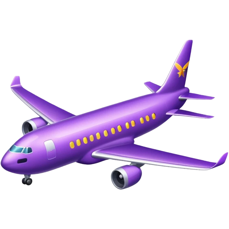 glitter purple avião emoji