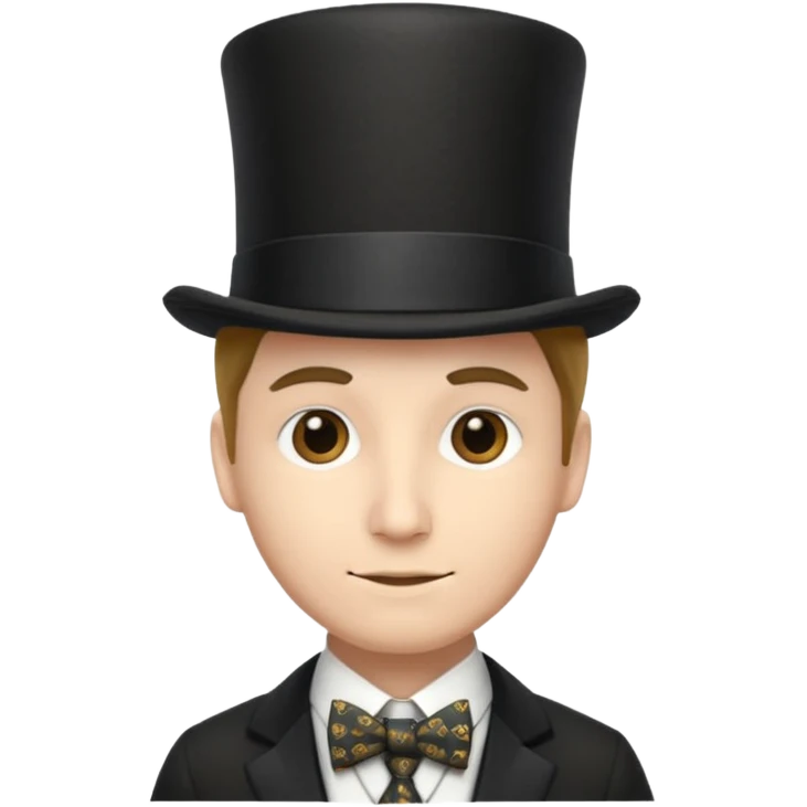 Man in top hat & tie emoji