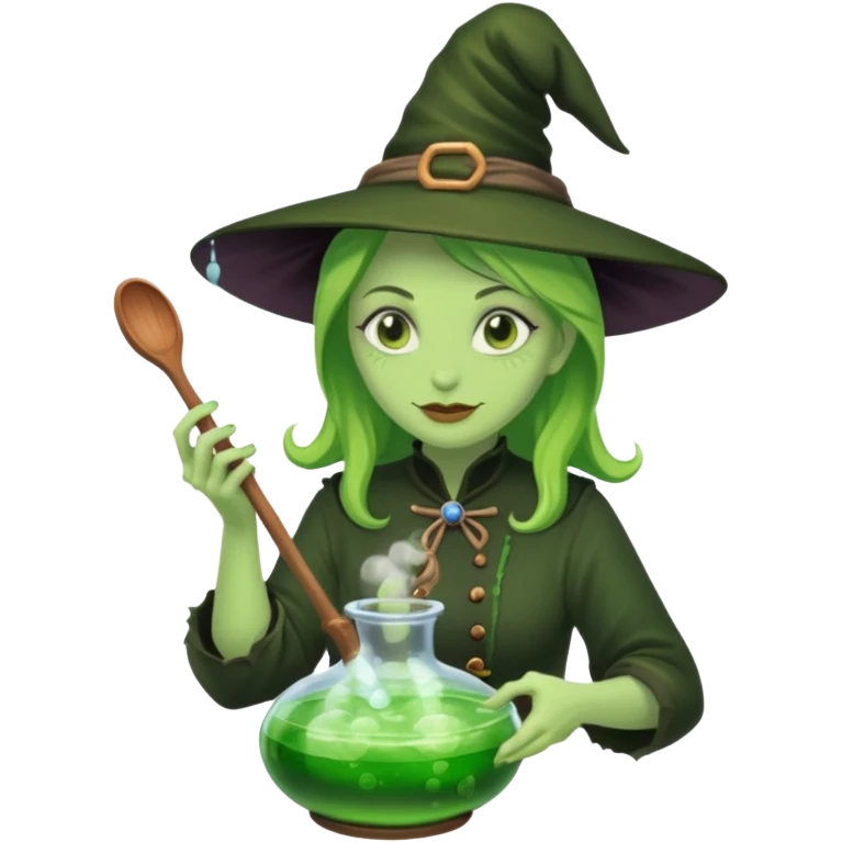 green witch cooking potion emoji