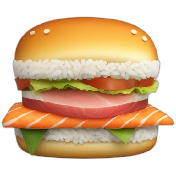 Sushi + burger emoji