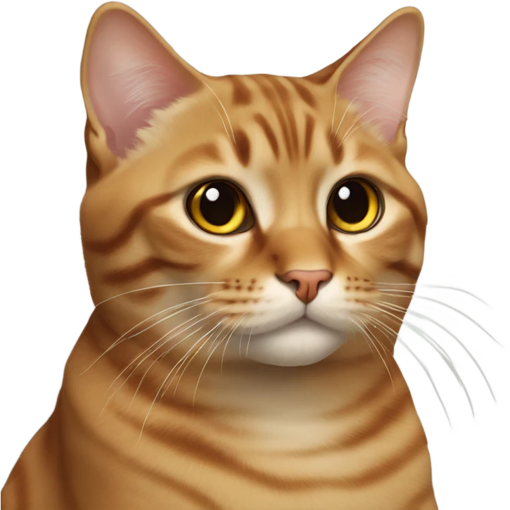 Realistic cat brown laying  emoji