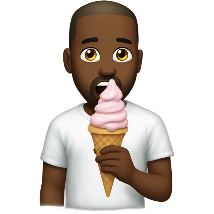 kanye west licking ice scream emoji