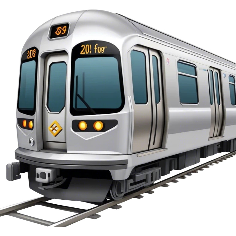 Subway Train (NYC) - Bombardier (Model Year: 2021) (Iconic colour: Silver) emoji