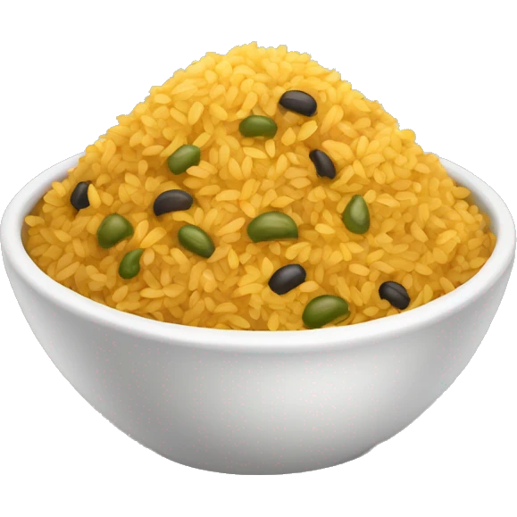 seasoned rice with pigeon peas emoji