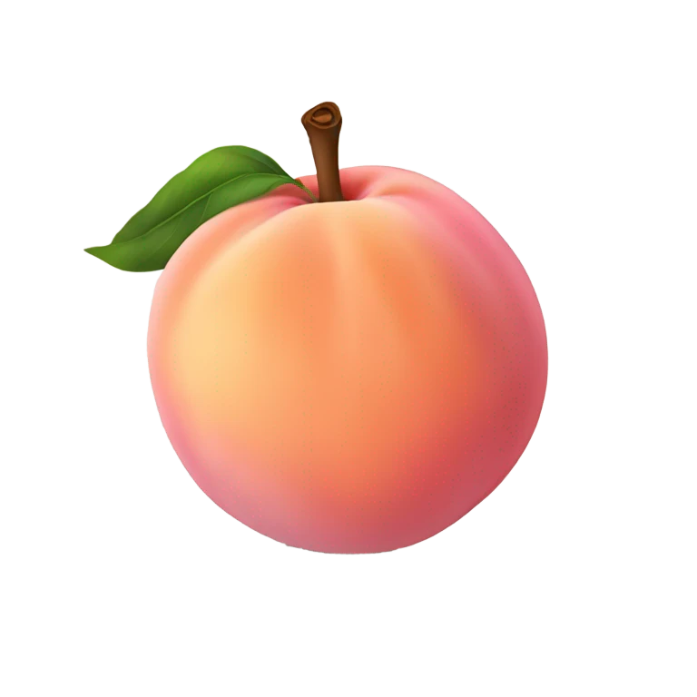 Pink shaved peach emoji