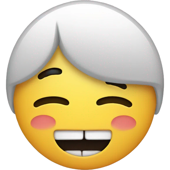 smile face mixed with crying emoji