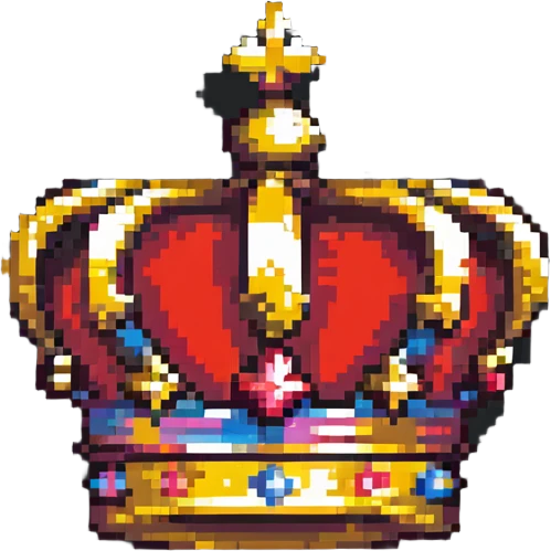 shiny red crown with gold accents emoji