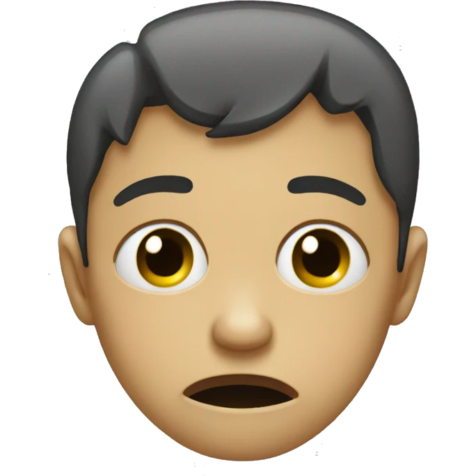 Someone crying with booger emoji