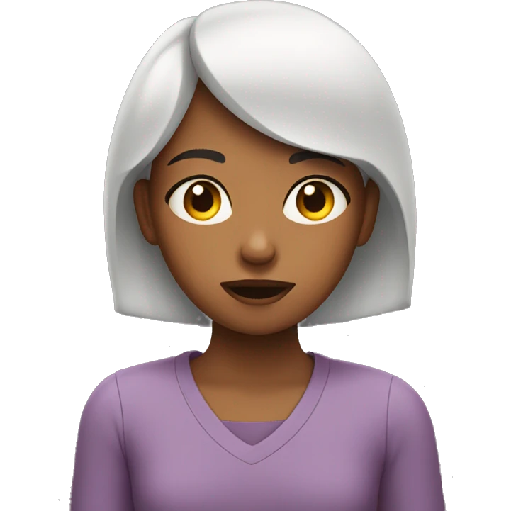 Girl watching Netflix emoji