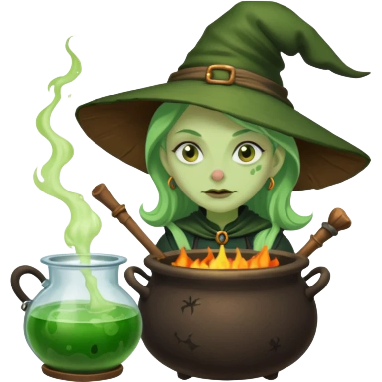 green witch cooking potion emoji