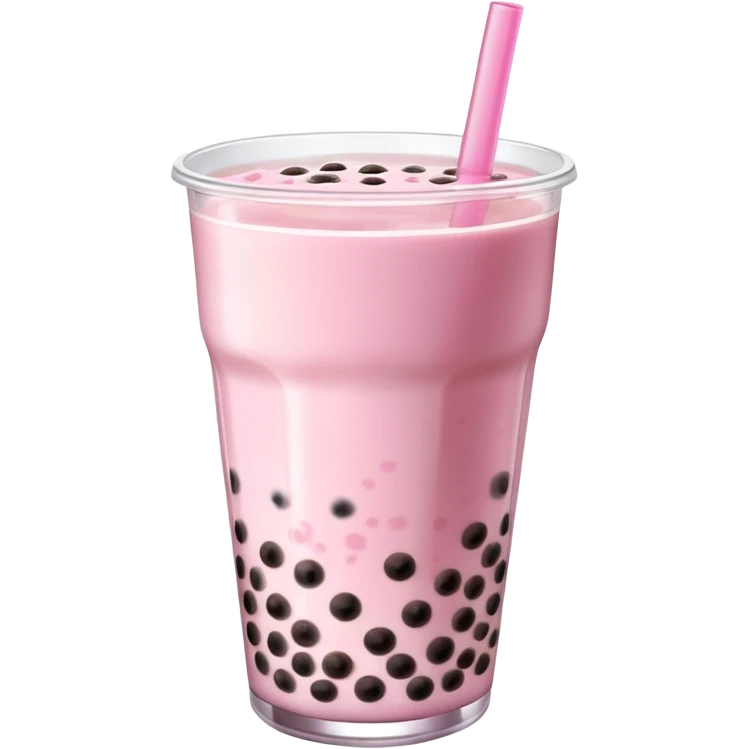 Pink bubble tea emoji
