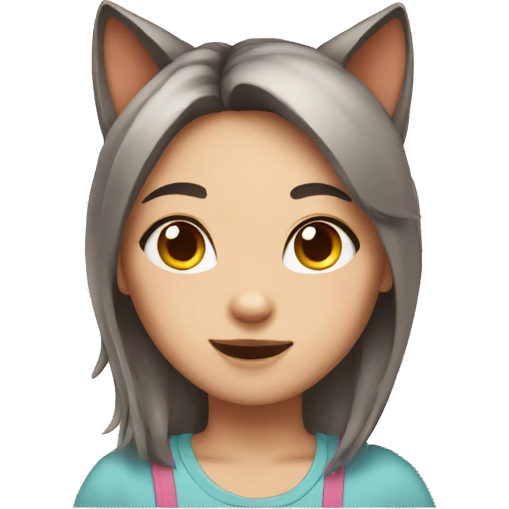 A girl cat emoji